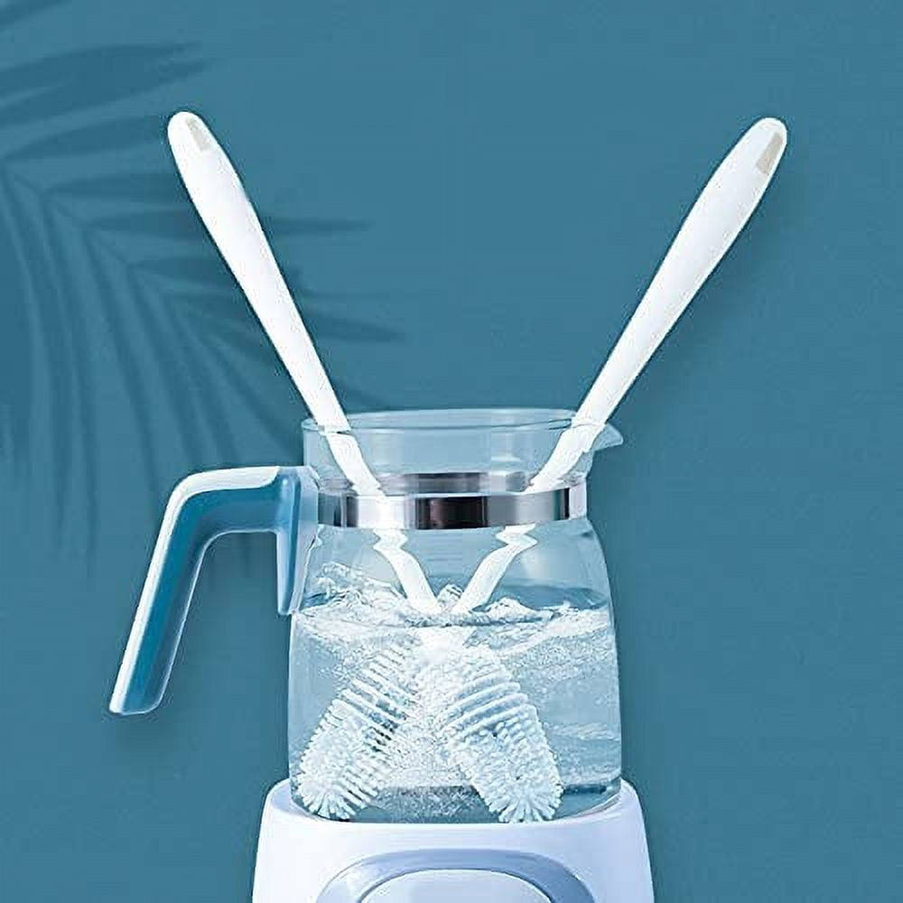 Baby Bottle Brush With Long Handle, Tpr Brush Head, Hanging Bottle Brush, Easy To Drain, Easy To Clean, Cup Brush, Silicone Cleaning Brush