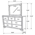 thumbnail image 4 of Coaster Beaumont Modern 7-drawer Wood Dresser with Mirror in Gold, 4 of 4