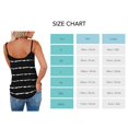 thumbnail image 5 of Camisa con tirantes finos y cuello en V para mujer, informal, holgada, transpirable, con estampado de rayas, para verano, 5 of 5