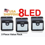 Ever Brite Deluxe 8 LED Solar Outdoor Lights  (3 Pack)  by Ontel     (As Seen on TV)     *** FREE SHIPPING***