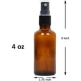 thumbnail image 2 of 10 Pack Empty Amber Glass Spray Bottles, 4 Ounce Refillable Container for Essential Oils, Cleaning Products, or Aromatherapy, 2 of 4