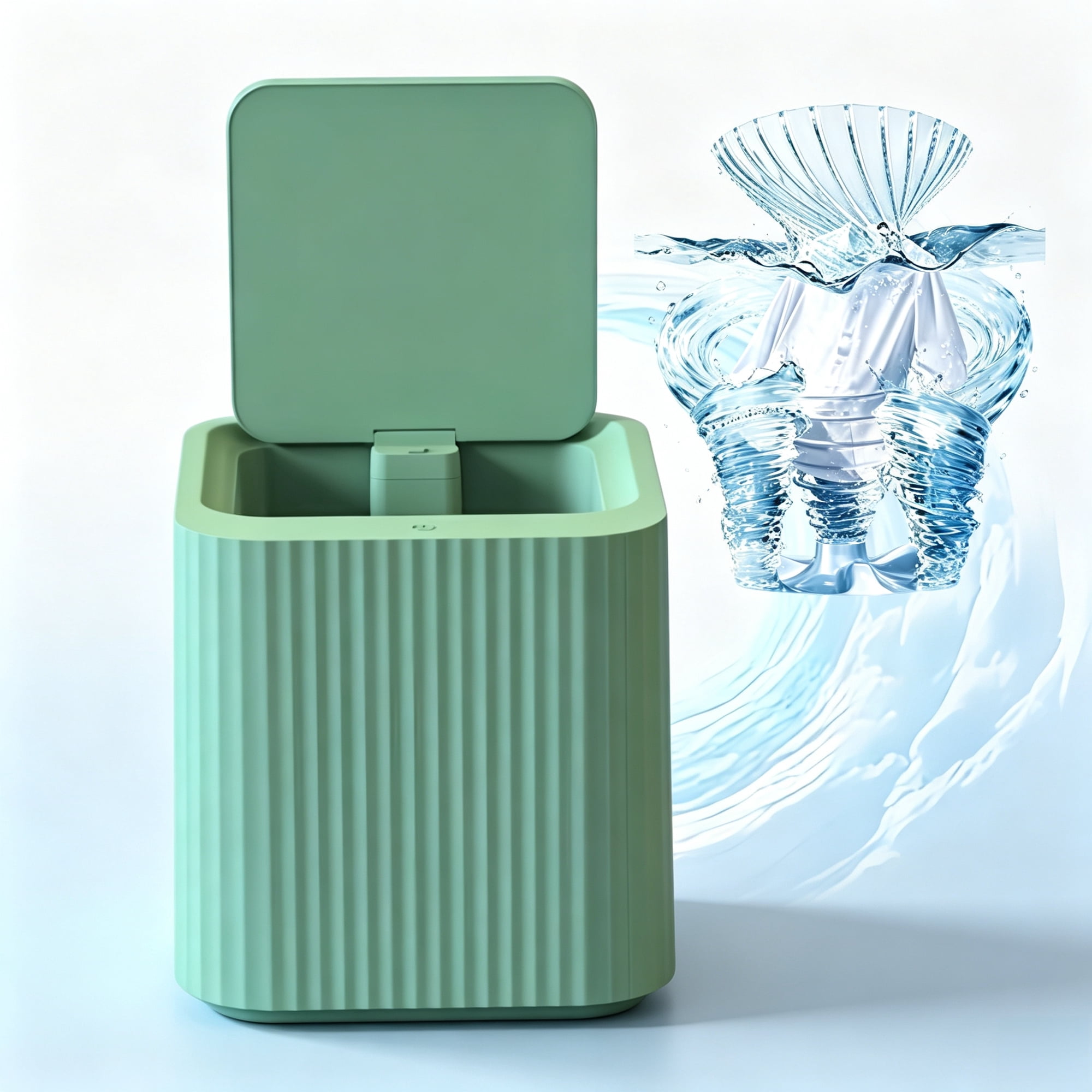 Compact Fully Automatic Mini Washing Machine 2.5kg, Portable Washer with LED Display for Underwear, Socks and Delicates, Small Laundry Appliance for Dorm, Apartment & Travel