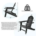 thumbnail image 4 of Costway 2PCS Patio Adirondack Chair Weather Resistant Garden Deck W/Cup Holder Black, 4 of 7