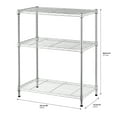 thumbnail image 4 of Hyper Tough Chrome Wire 3-Tier 30.6" H x 23.2" W x 13.4" D, 750lb Total Capacity, 4 of 9