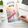 thumbnail image 5 of ALAZA Plastic Clipboard A4 Letter Size Decorative Clipboards for Students Women Men 9" x 12.5" Cartoon Flamingos Tropical Trees, 5 of 6