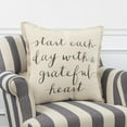 thumbnail image 5 of Rizzy Home Sentiment, Square, Cotton Poly Filled Decorative Throw Pillow, 20" x 20", Natural, 5 of 5
