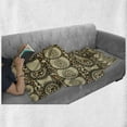 thumbnail image 6 of Zambia Soft Flannel Fleece Throw Blanket, Folk Safari with Nature and Animal Effects Jungle Boho Design, Cozy Plush for Indoor and Outdoor Use, 50" x 70", Dark Brown Cream Orange, by Ambesonne, 6 of 6