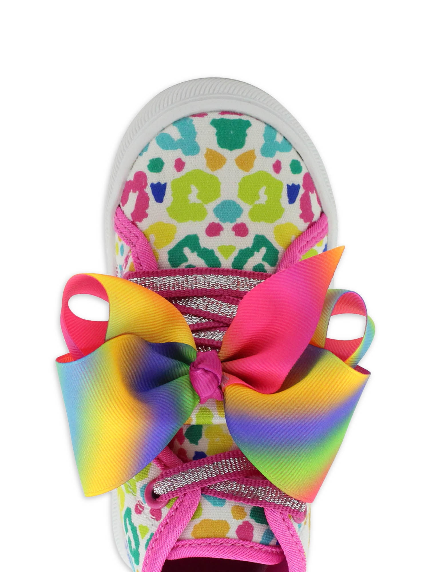 Jojo Siwa Rainbow Leopard Print Fashion High Top Sneaker (Toddler Girls