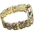 thumbnail image 5 of Blekon Collections Japanese Quartz Women's 35mm Case Intricate Style Concho Cuff Bangle Watch Gold, 5 of 5