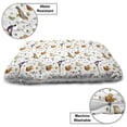 thumbnail image 3 of Squirrel Pet Bed, Continuing Woodland Elements Branches and Plants on a Plain Background, Resistant Pad for Dogs and Cats Cushion with Removable Cover, 24" x 39", Eggplant and Ginger, by Ambesonne, 3 of 4