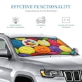 thumbnail image 3 of Bingfone Brightly Colored Cupcakes Car Windshield Sunshade,Sun Foldable Sun Shield Sun Visor For Car - Small, 3 of 8