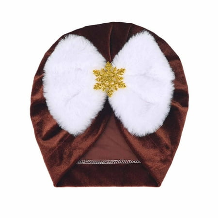 

YWDJ 0-24 Months Fall Winter Boys Girls Flowers Knitted Windproof Warmth Ear Protection Kids Hat Brown One Size