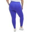 thumbnail image 2 of Danskin Women's Workout Yoga Pants - High Waisted Active Leggings (US, Alpha, XX-Large, Regular, Regular, Blue), 2 of 7