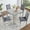 30"H Silver Gray, variant on Noble House 5-Piece Wooden Counter Height Dining Set with Upholstered Chairs, Crystal Trim Square Dining Table, Silver Gray