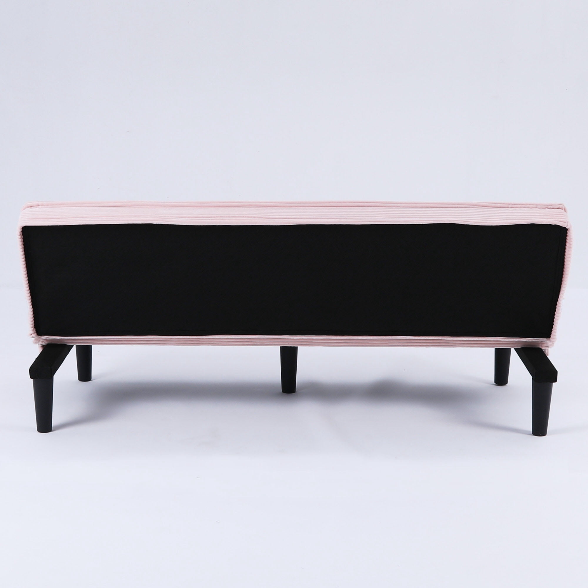 Gewnee 66''Futon Sofa Bed,Corduroy Fabric Sleeper Sofa with Button Design,Lovseat for Living Rooms and Apartments.(Pink)