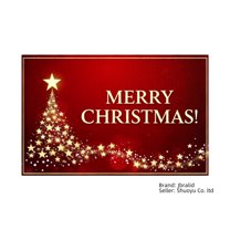 Jbralid Merry Christmas Red Placemat Set of 4 for Home Kitchen Table Decor 12x18 inch