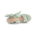 thumbnail image 4 of BLISSFUL STEP Women's Shoes Floral Printed Bow Tie Platform Slingback Espadrille Wedge Sandals Sky Blue 7, 4 of 7