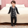 thumbnail image 1 of Conjunto de Pijamas de terciopelo Coral para niños y niñas, ropa de dormir cálida de franela de manga larga, de invierno, para Navidad y Año Nuevo, 1 of 4