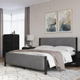 thumbnail image 7 of Modus Furniture Elora Wood and Velvet Upholstered Bed in Jet and Charcoal, 7 of 7