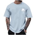 thumbnail image 2 of Tops para hombre, blusas y camisas de cuello redondo y manga corta para hombre, blusas casuales de cuello redondo con estampado de moda para hombre, blusas de cuello redondo y manga corta para hombre., 2 of 4