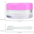thumbnail image 5 of 10G/10ML Plastic Clear Cosmetic Sample Jars with Pink Lid and Spatulas, 5 of 5