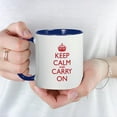 thumbnail image 5 of CafePress - Keep Calm And Carry On Red Mug Front+Back - 11 oz Ceramic Mug - Novelty Coffee Tea Cup, 5 of 6