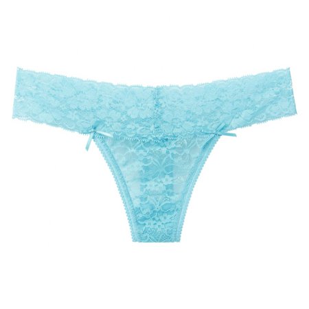 

Valcatch Women s Thongs T Back Low Waist See Through Panties Cotton Seamless Lace Thongs for Women