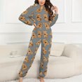 thumbnail image 2 of Taqqpue Women's Onesie Hooded Pajamas Fluffy Zipper Long Sleeve Fleece Jumpsuit Sleepwear, 2 of 9