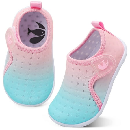 Image of Barerun Baby Boys Girls Swim Pool Water Shoes Kids Barefoot Beach Walking Sandals Athletic Sneakers Pinkblue Infant