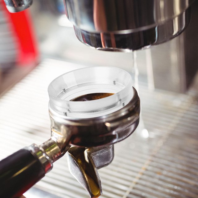 Embudo dosificador de café expreso, anillo dosificador de café, no más desorden, anillo de café en polvo de repuesto fácil de usar para portafiltro 58mm x 22mm