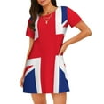 thumbnail image 1 of Vsdgher Motif Anglais Chemise de Nuit à Manches Courtes Col Rond Mignonne Robe de Nuit Confortable, 1 of 6