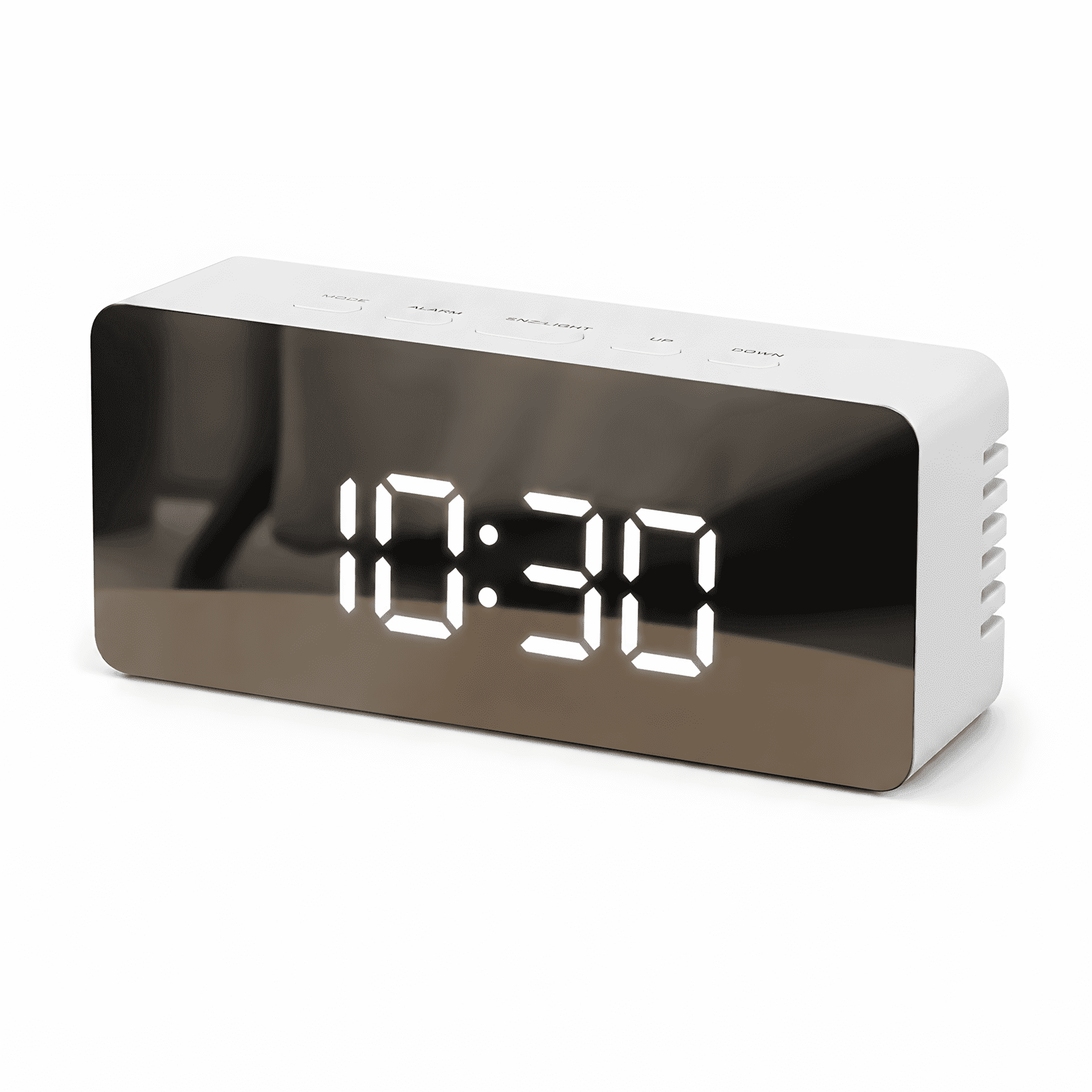 DAYBETTER Digital Alarm Clock, Built-in LED Lighting, Plug-in, Time & Temperature Display, Auto Dimming Mode, Adjustable Snooze for Bedroom & Home Office