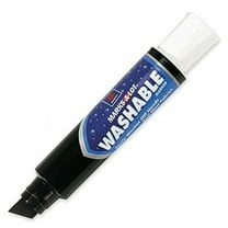 Marks-A-Lot Jumbo Chisel Tip Washable Marker Black (Pack of 2)
