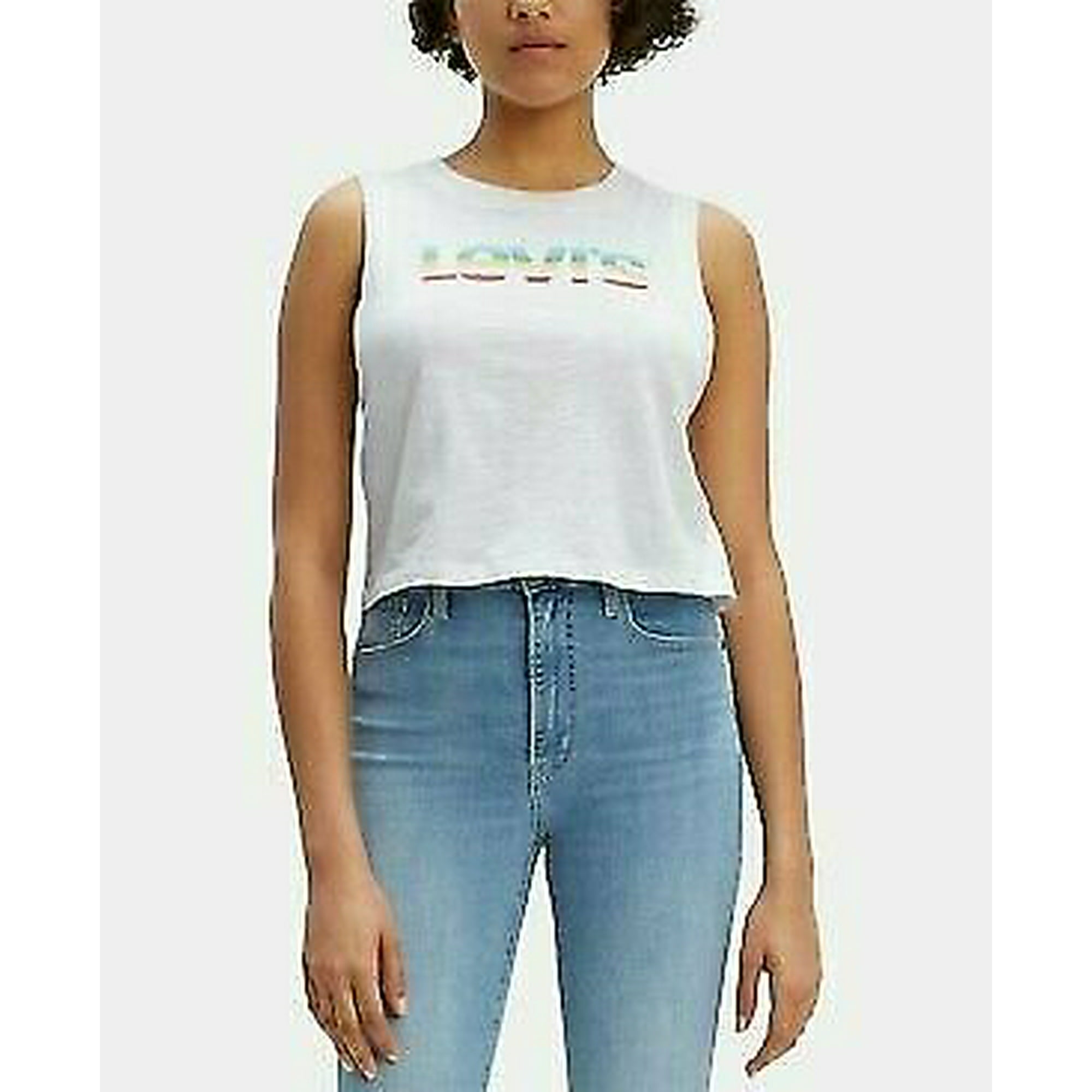 Levi's Women's Graphic Crop Tank Top, Striped Text White, X-large | Walmart  Canada