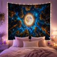 thumbnail image 2 of Moonlit Night Sky Over Forest Canopy Dreamy Celestial for Space Lovers, Celestial Nature Wall Art Housewarming Gift Tapestry Wall Hanging for Bedroom and Living Room, 2 of 7
