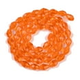 thumbnail image 2 of 20strands Transparent Glass Beads Strands Faceted Teardrop Dark Orange 8x6mm Hole: 1.2mm about 65~67pcs/strand 20.08 inch(51cm), 2 of 4