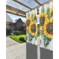 thumbnail image 3 of nqOlkjepod Outdoor Curtains for Patio Waterproof, Sunflower Outdoor Privacy Panels Grommet, Country Eucalyptus Green Yellow Botanical Blackout Outside Curtains for Porch/Cabana 54"x84", 1 Panel, 3 of 8