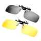 thumbnail image 3 of EeaseMX 2 gafas de sol polarizadas unisex con clip para conducir, visión nocturna, lentes de resina, talla grande (cristal amarillo y gris), 3 of 7