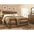 thumbnail image 4 of Maklaine Contemporary King Wooden Sleigh Bed in Cognac Brown Finish, 4 of 4