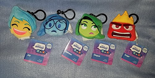 Sadness Global Horizons Disney Inside Out Reversible Plush Emoji Backpack/Purse Clip Set Joy