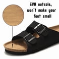 thumbnail image 5 of BERANMEY Unisex Cork Footbed Sandal for Womens Flat Slide Sandals Cork Footbed 2 Straps Adjustable Buckle Slip on Sandals with Comfort Arch Support for Slippers, 5 of 8