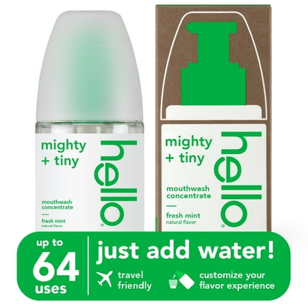 hello naturally fresh mint mouthwash concentrate