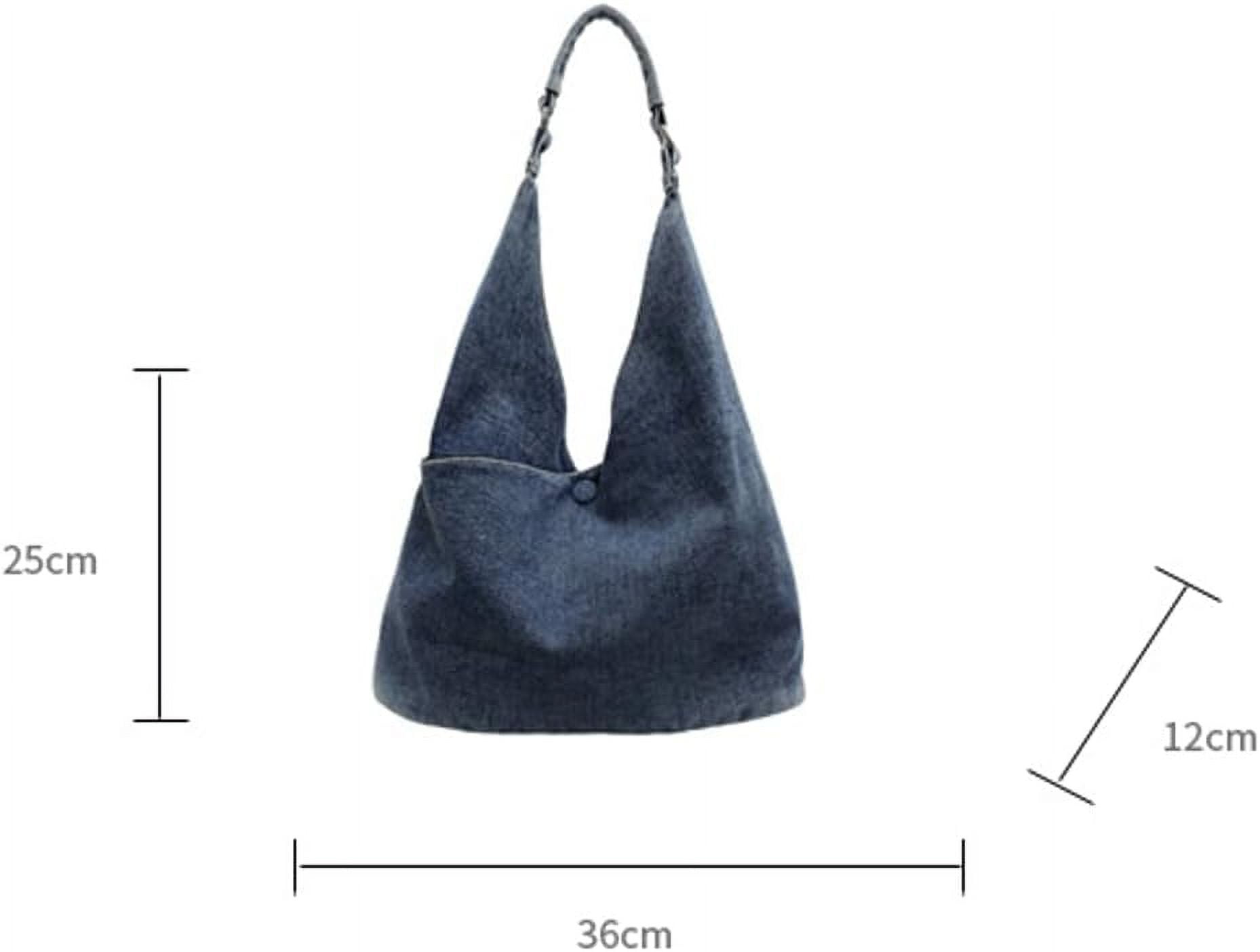 Municipal Shoulder Bag for Women Casual Denim Purse Hobo Bags Tote Bag Retro Crossbody Bag Handbags