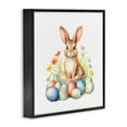 thumbnail image 4 of Stupell Industries Easter Bunny & Eggs Holiday Painting Black Framed Art Print Wall Art, 12 x 12, 4 of 10