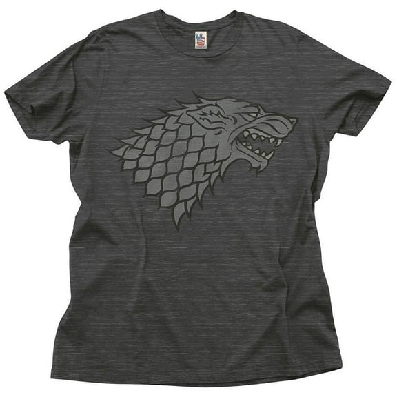 Junk Food Game of Thrones Stark Adult Charcoal T-Shirt