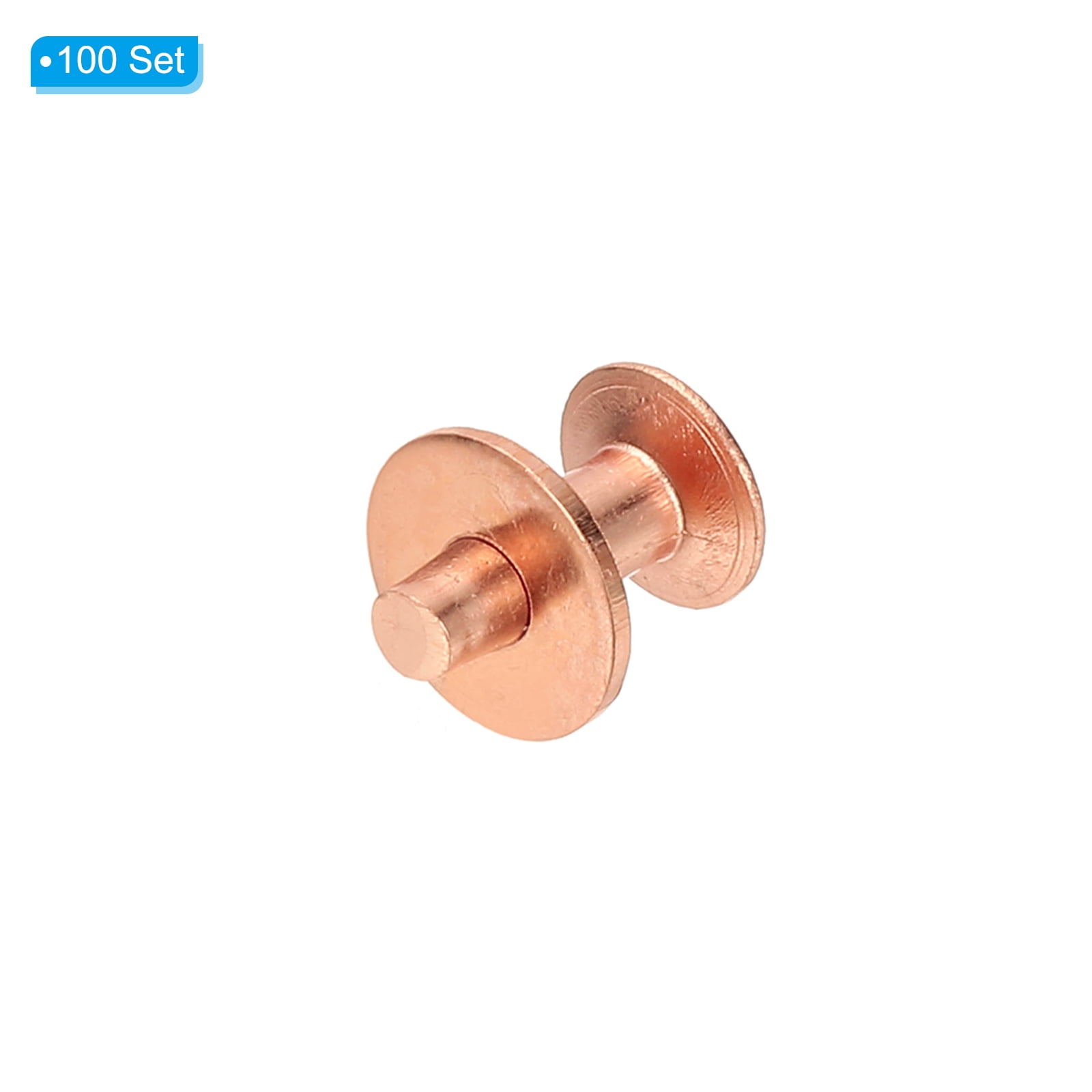 9x4x11mm Studs for Clothing, 100 Sets Spikes for Clothes Studs and Spikes Leather Rivets Burrs Copper Fastener Metal Screw Posts for Leather Jacket Crafting Crafts Fabric