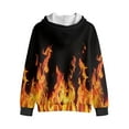 thumbnail image 2 of Uorisanigo Kids Hoodie Hoodes Sweatshirt Soft Zipper Fire Flame Print Hoodies Jacket Lightweight Long Sleeve Shirts Pollover Tops Fashion Clothes School Party Birthday Christmas, 2 of 7