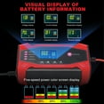 thumbnail image 2 of Car Battery Charger, 10Amp 12V 24V Automatic Smart Charger, Battery Maintainer Trickle Charger and Battery Desulfator W/ Temperature Compensation for Car Truck Motorcycle Lawn Mower Lead Acid Battery, 2 of 7