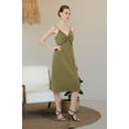 thumbnail image 6 of Miss Lavish London Women Midi Cami Dress Maxi Fit-and-Flare Shift Boho Style Summer Dresses, 119-Olive Green - X-Small, 6 of 7