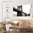 thumbnail image 5 of Elephant Stock Monochromatic Brooklyn Bridge Wall Art - Horizontal Canvas Wall Art - Living Room Wall Decor - Architecture Canvas - White And Black Decor - 36" x 24", 5 of 8